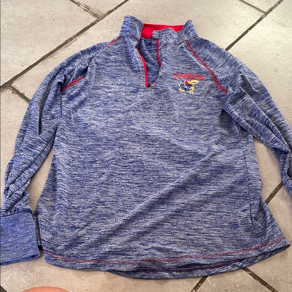 Kids Blue Quarter-Zip Shirt